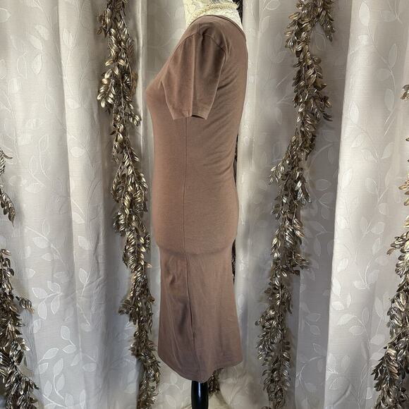 Zenana‎ Women’s Small Mocha Bodycon Midi Dress | Clean Girl Minimalist Chic - Picture 6 of 11